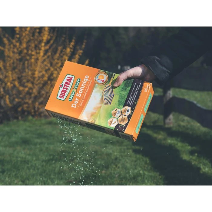 Substral Rasensamen Der Sonnige, Trocken Rasen, Rasen Neuanlage, 50m² / 1,125 Kg – Bild 2