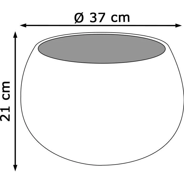 Prosperplast Übertopf Splofy Bowl Mocca, Ø 37 X H 21 Cm, Rund, Kunststoff – Bild 3
