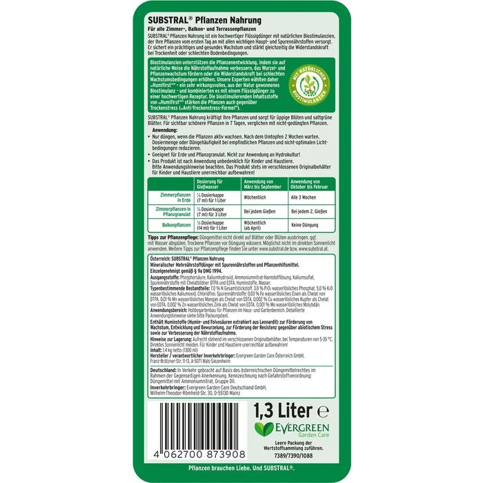Substral Dünger Pflanzen Nahrung, Flüssigdünger, 1,3 Liter – Bild 2