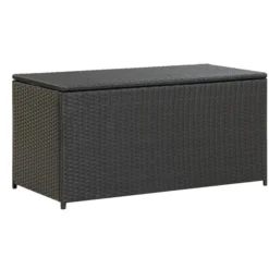 VidaXL Auflagenbox 46471, Polyrattan, Schwarz, 100 X 50 X 50 Cm