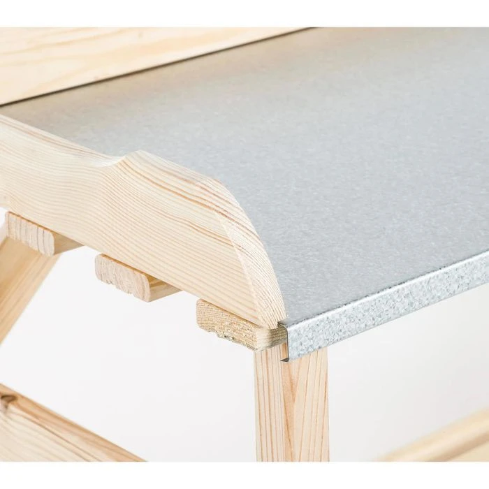 Böttcher-AG Pflanztisch 62911, Natur, 78 X 38 X 82 Cm, Holz, Metall, Mit Ablagefläche – Bild 4