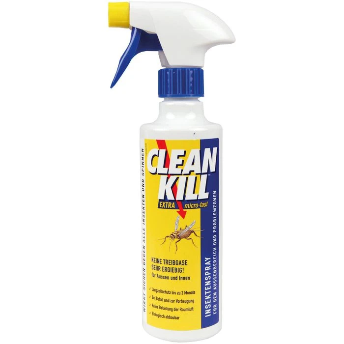 CLEAN-KILL Insektenspray Extra, Außenbereich, Wirkt Gegen Alle Insekten Und Spinnen, 375ml