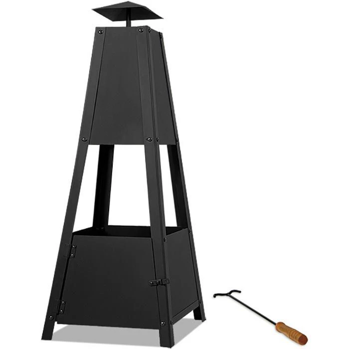 Deuba Feuerschale Pyramide 101101, 35 X 102cm, Metall, Mit Feuerhaken – Bild 2