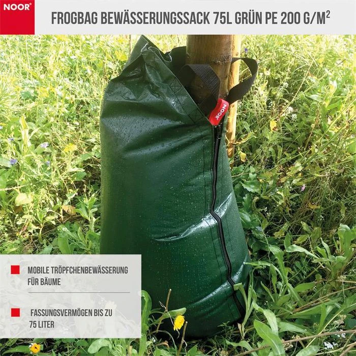 NOOR Bewässerungssack Frogbag, 75 Liter, Für Bäume, Grün, Polyethylen 200 G/m² – Bild 2