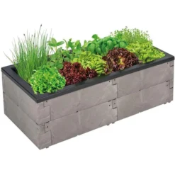 Juwel Pflanzkasten Timber 20469 Grau, 130 X 60 X 40 Cm, Kunststoff, Bewässerungssystem