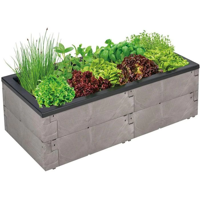 Juwel Pflanzkasten Timber 20469 Grau, 130 X 60 X 40 Cm, Kunststoff, Bewässerungssystem