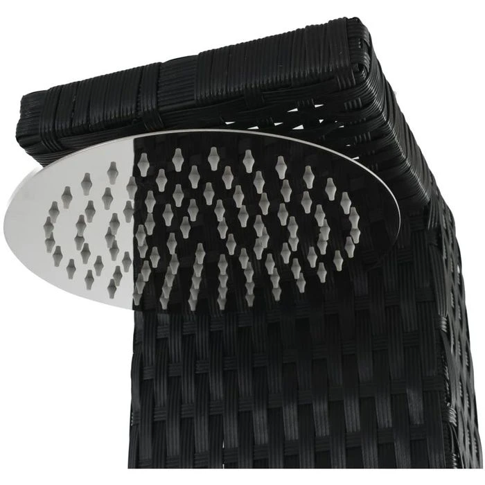 VidaXL Gartendusche Poly Rattan WPC, 44750, 214cm Höhe, Mit Bodenplatte – Bild 3