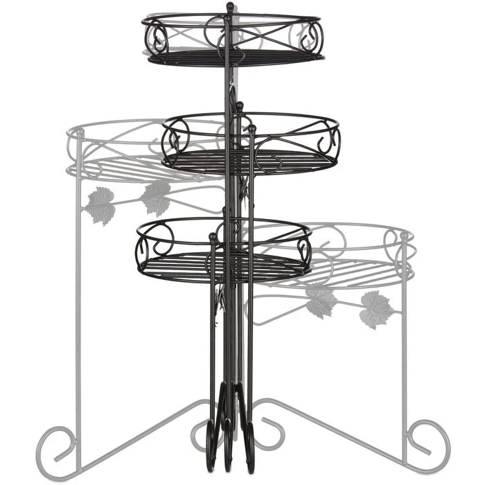 Relaxdays BlumenstĂ€nder 10020702, Schwarz, Klappbar, Metall, 50 X 25 X 50 Cm â Bild 4
