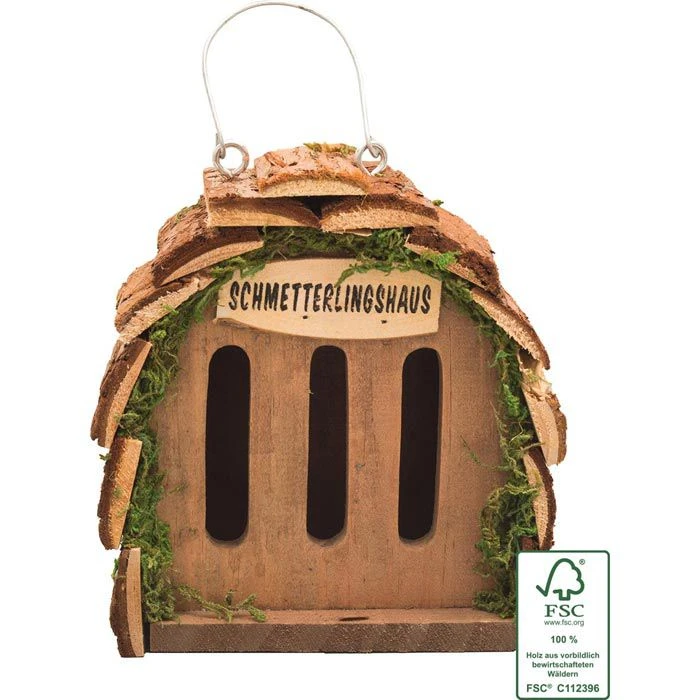 Gardigo Insektenhotel 90561, Schmetterlingshaus, 16 X 16 X 10cm – Bild 2