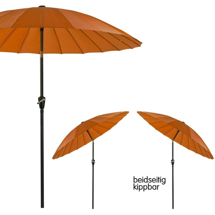 DEMA Sonnenschirm Tokio, 41280, Rund, Ø 250cm, Terracotta, Neigbar – Bild 2