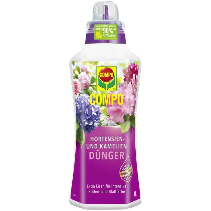 Compo Dünger Hortensien- Und Kameliendünger, Flüssigdünger, Extra Eisen, 1 Liter