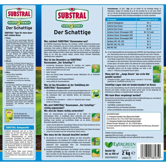 Substral Rasensamen Der Schattige, Rasen Neuanlage, Schnellkeimend, 100m² / 2 Kg â Bild 3
