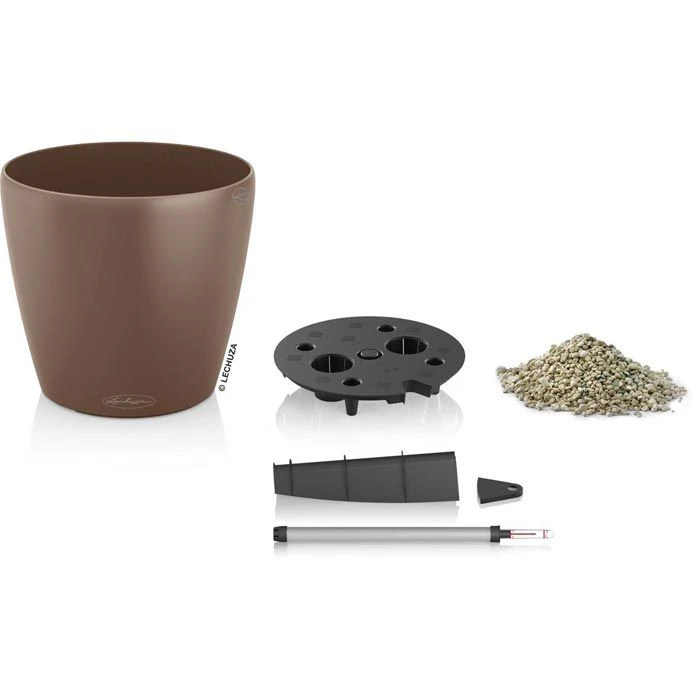 Lechuza Übertopf CLASSICO Color 35 Muskat, Ø 35 X H 33 Cm, Kunststoff, Erdbewässerungssystem – Bild 2