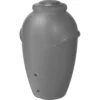 Prosperplast Regentonne Aquacan, 360 Liter, Rund, Grau, Deckel, Auslaufhahn, Anschlussset