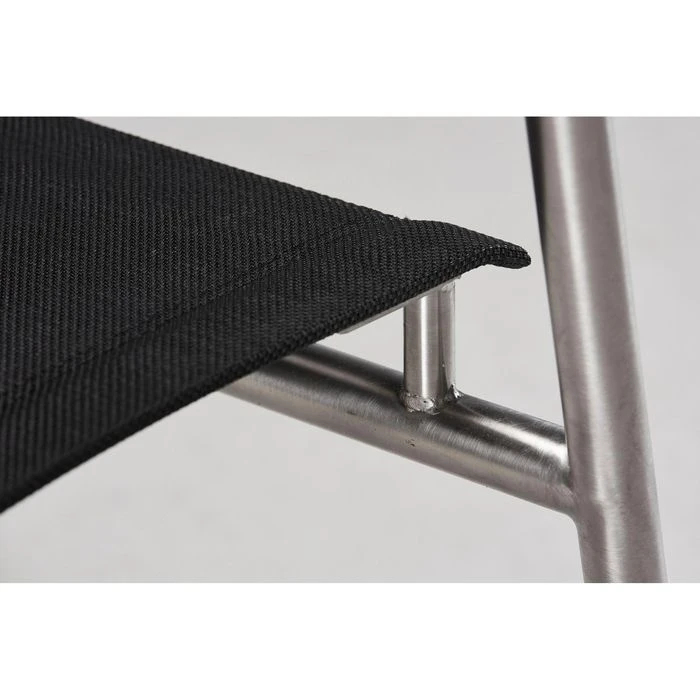 BEST Gartenstuhl Khartum, Stoff, Niedriglehner, Schwarz, Stapelbar – Bild 4