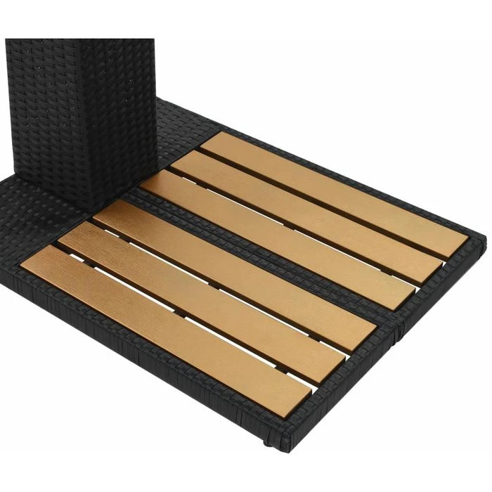 VidaXL Gartendusche Poly Rattan WPC, 44750, 214cm Höhe, Mit Bodenplatte – Bild 4