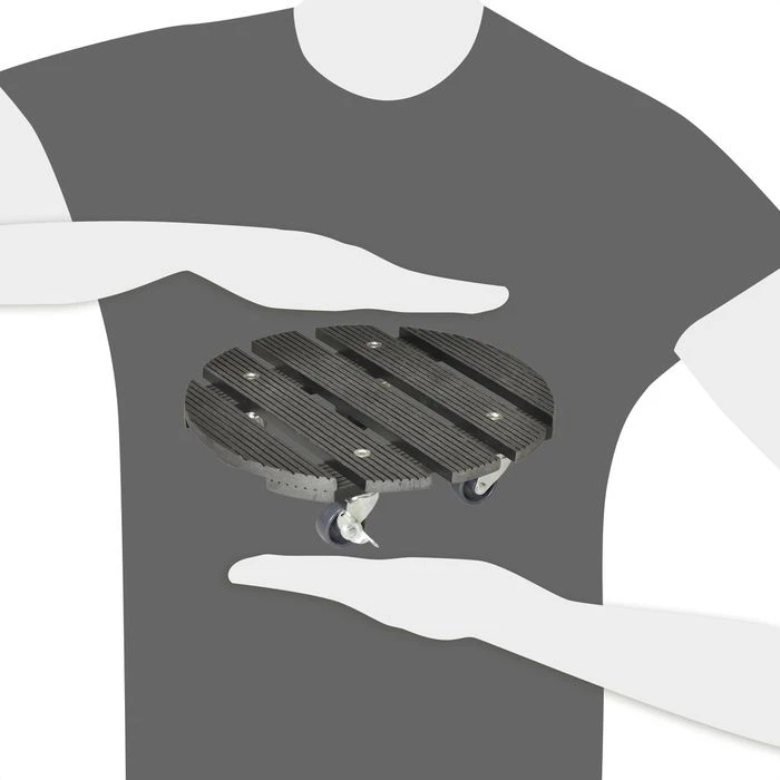 Wagner-System Pflanzenroller 20052501, Rund, Kunststoff, 100kg, Anthrazit, Ă 29cm â Bild 4