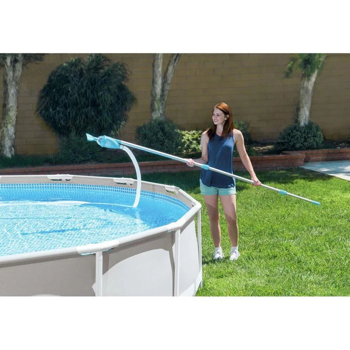 Intex Poolreinigungsset Deluxe 128003, 5-teilig, Bodensauger, Stange, Saugschlauch, Bürste, Kescher – Bild 2