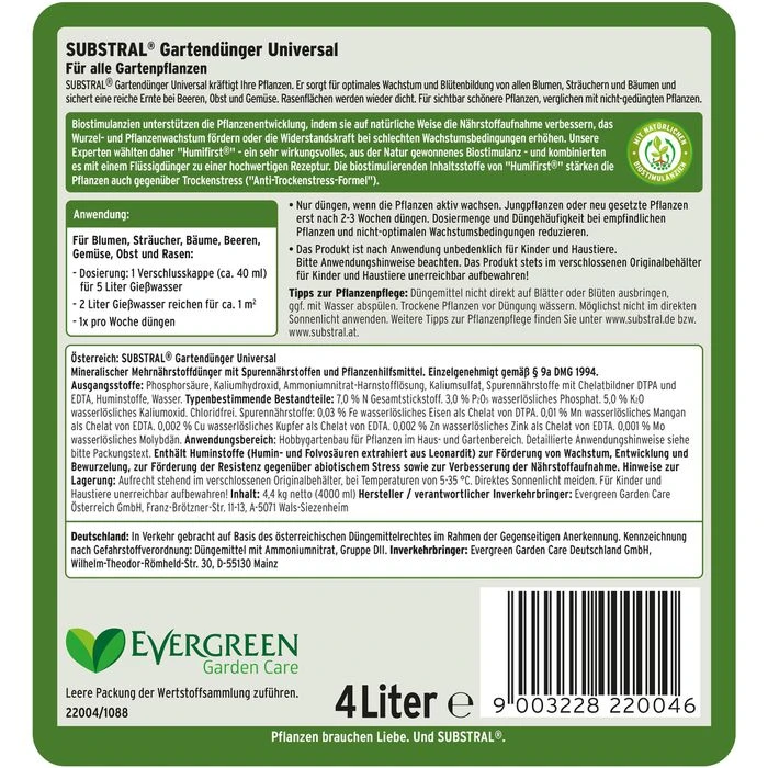 Substral Dünger Gartendünger Universal, Flüssigdünger, 4 Liter – Bild 2