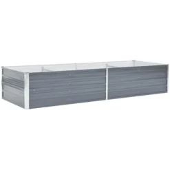 VidaXL Hochbeet 44842, Grau, 240 X 80 X 45 Cm, Verzinkter Stahl