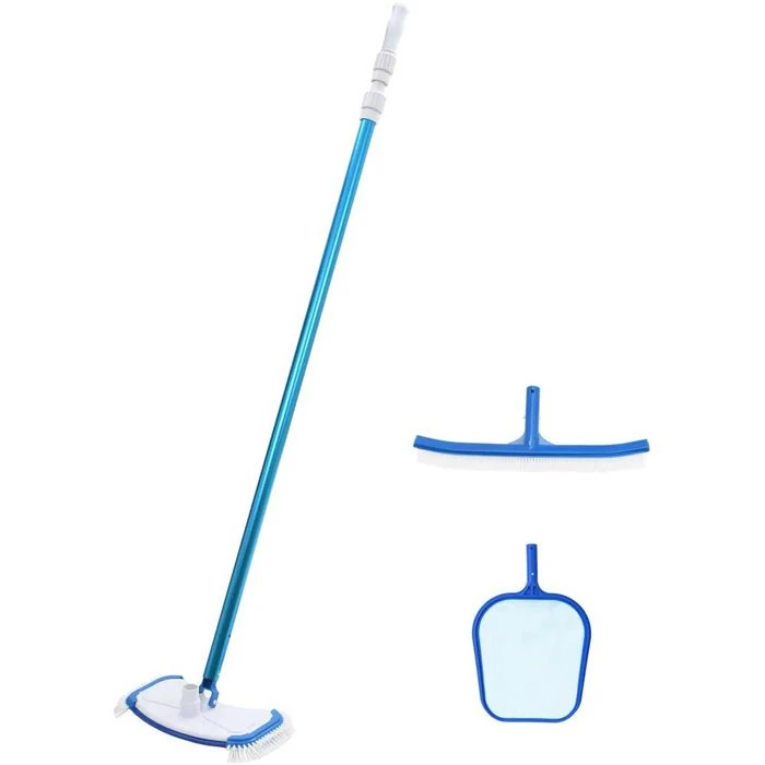 VidaXL Poolreinigungsset 91738, 9-teilig, Absauger, Stange, Schlauch, Bürste, Thermometer – Bild 2