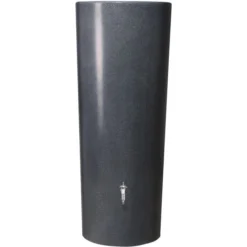 Garantia Regentonne Stone 2in1, 350 Liter, Rund, Lava, Mit Pflanzschale