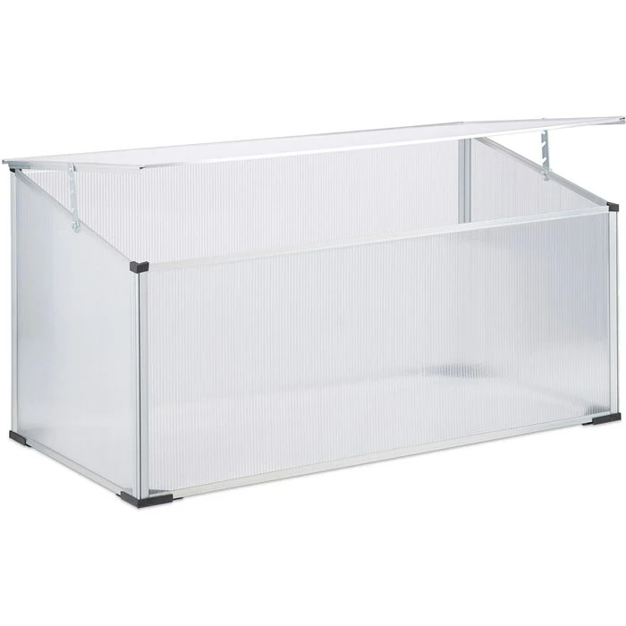 Relaxdays Gewächshaus 10022823, 0,5 M² Fläche, 100 X 50 X 50 Cm, Transparent