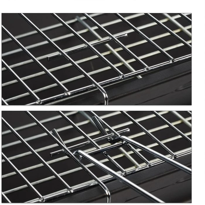 Relaxdays Holzkohlegrill Tragbarer Klappgrill, Stahl, Mit Griffen, Grillfläche 44 X 27,5cm – Bild 7