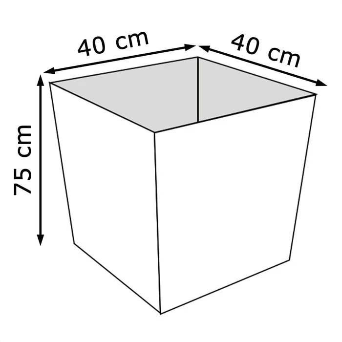 Prosperplast Übertopf Urbi Square Beton Effect, 40 X 40 X 75 Cm, Quadratisch, Kunststoff, Marengo – Bild 4