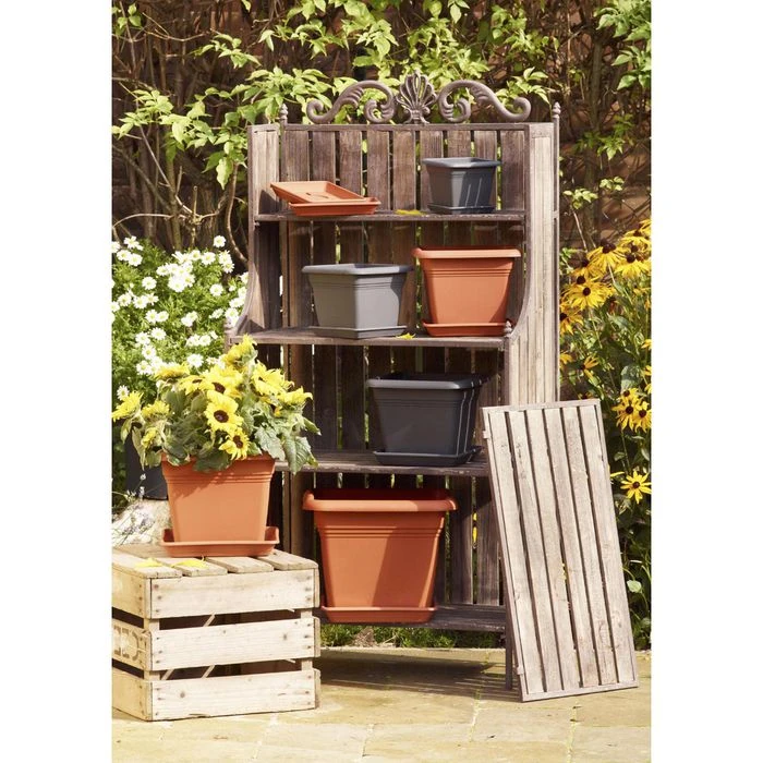 Greemotion Pflanztopf Pia 25 Ltr., Terrakotta, 40 X 40 Cm, Quadratisch, Kunststoff – Bild 3