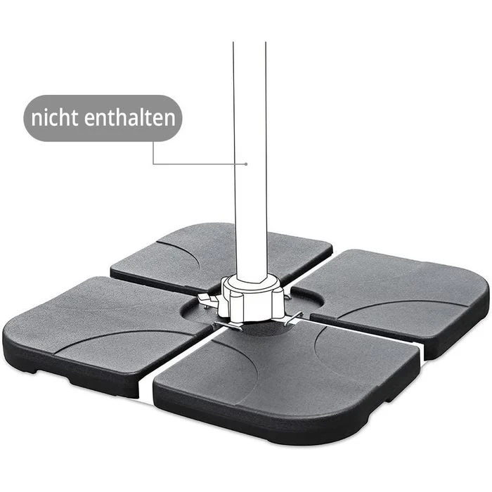 Sekey Sonnenschirmständer 34029, Kunststoff, Ca. 72 Liter, Anthrazit, Quadratisch, Befüllbar – Bild 2