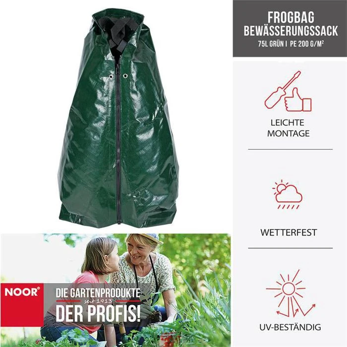 NOOR Bewässerungssack Frogbag, 75 Liter, Für Bäume, Grün, Polyethylen 200 G/m² – Bild 3