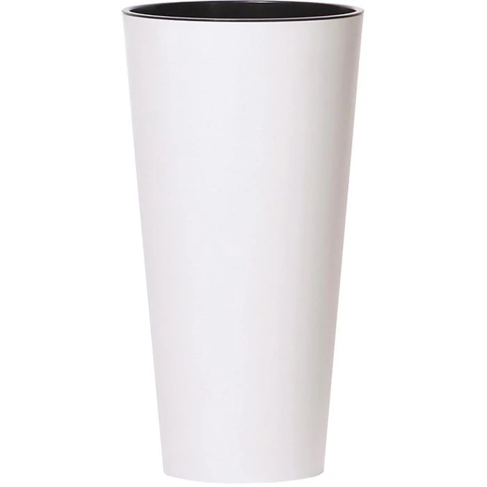 Prosperplast Übertopf Tubus Slim Weiß, Ø 40 X H 76,2 Cm, Rund, Kunststoff