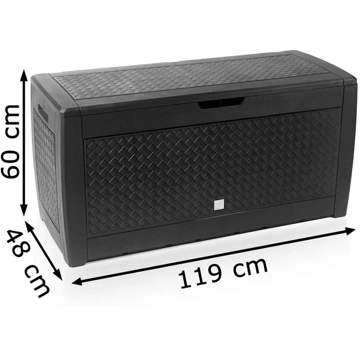 Deuba Auflagenbox Matuba 104256, Kunststoff, Anthrazit, 119 X 60 X 48 Cm, Mit Rollen â Bild 5