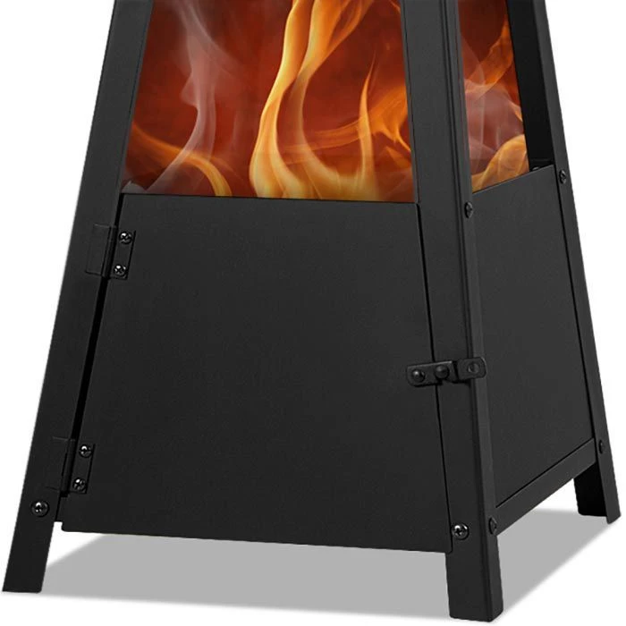 Deuba Feuerschale Pyramide 101101, 35 X 102cm, Metall, Mit Feuerhaken – Bild 6