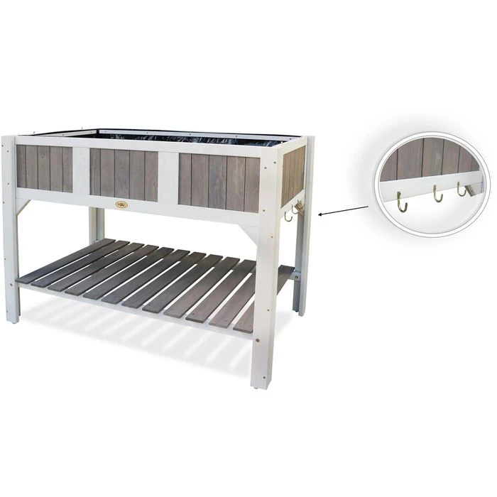 Habau Hochbeet Klara, Grau, 119 X 57 X 89 Cm, Hemlocktanne – Bild 5