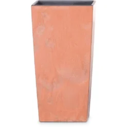 Prosperplast Übertopf Urbi Square Beton Effect, 40 X 40 X 75 Cm, Quadratisch, Kunststoff, Terrakotta