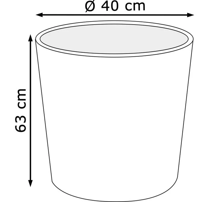Prosperplast Übertopf Classic Tower, Terrakotta, Ø 40 X H 63 Cm, Rund, Kunststoff – Bild 4
