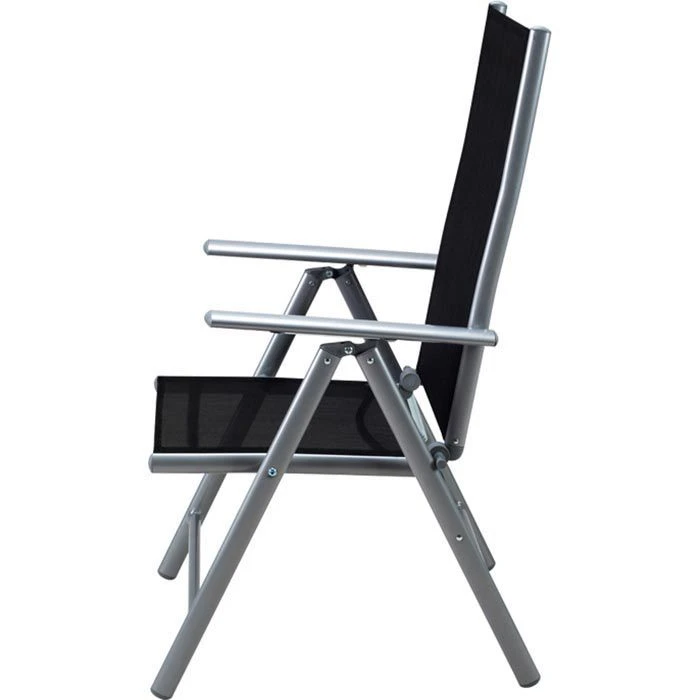 CASARIA Gartenstuhl Bern 105653, Kunststoff, Hochlehner,verstellbar,schwarz,klappbar,2 Stück – Bild 5