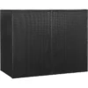 VidaXL Mülltonnenbox 46730, Bis 240 Liter, Für 2 Mülltonnen, Schwarz, Polyrattan