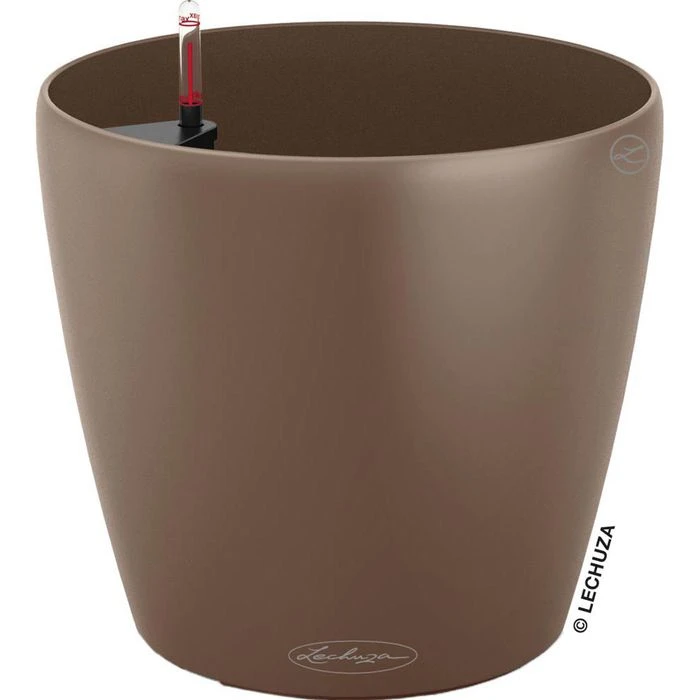 Lechuza Übertopf CLASSICO Color 35 Muskat, Ø 35 X H 33 Cm, Kunststoff, Erdbewässerungssystem