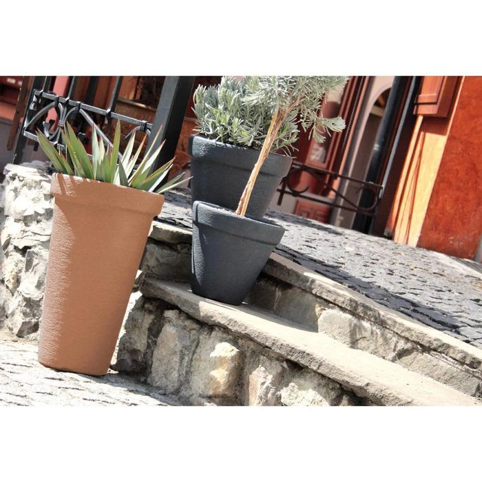 Prosperplast Übertopf Classic Tower, Terrakotta, Ø 40 X H 63 Cm, Rund, Kunststoff – Bild 3