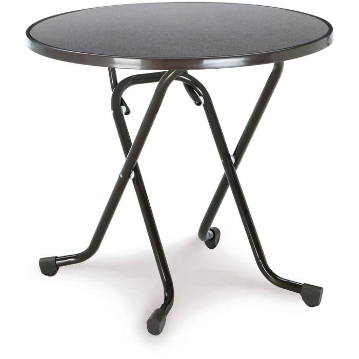 BEST Gartentisch Primo, Kunststoff, Anthrazit, Ø 80 X 70 Cm, Klappbar