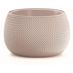 Prosperplast Übertopf Splofy Bowl Mocca, Ø 37 X H 21 Cm, Rund, Kunststoff