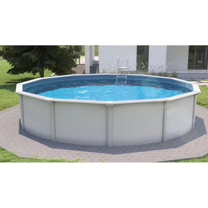 Steinbach Aufstellpool Nuovo De Luxe Ø 360 X 120cm, Stahlwandpool, Mit Leiter Und Skimmer, Rund – Bild 2
