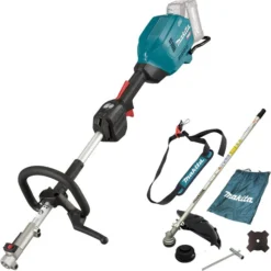 Makita Multifunktionsantrieb UX01GZ01 XGT, Akku, 40V, Mit Sensenaufsatz, Fadenkopf Und Schlagmesser