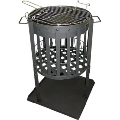 DEMA Feuerschale Madrid 17537, Ø 43cm, Metall, Mit Grillrost