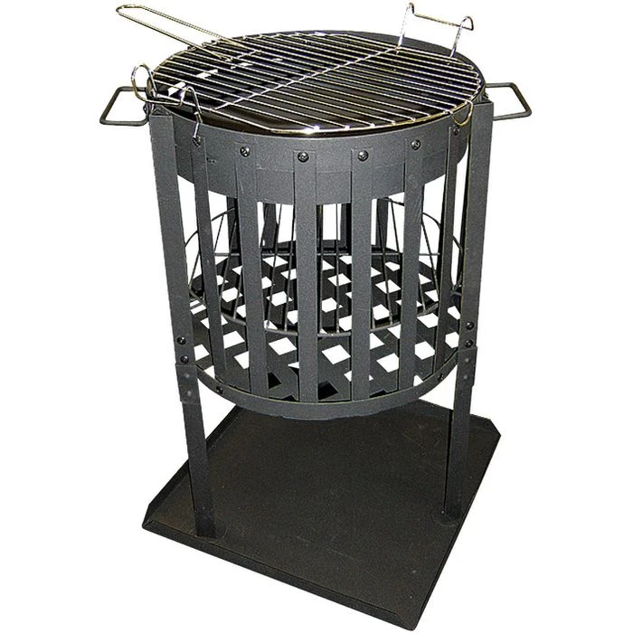 DEMA Feuerschale Madrid 17537, Ø 43cm, Metall, Mit Grillrost