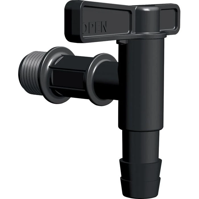 Prosperplast Regentonne Tower Stone, 500 Liter, Eckig, Grau, Mit Deckel, Auslaufhahn – Bild 3