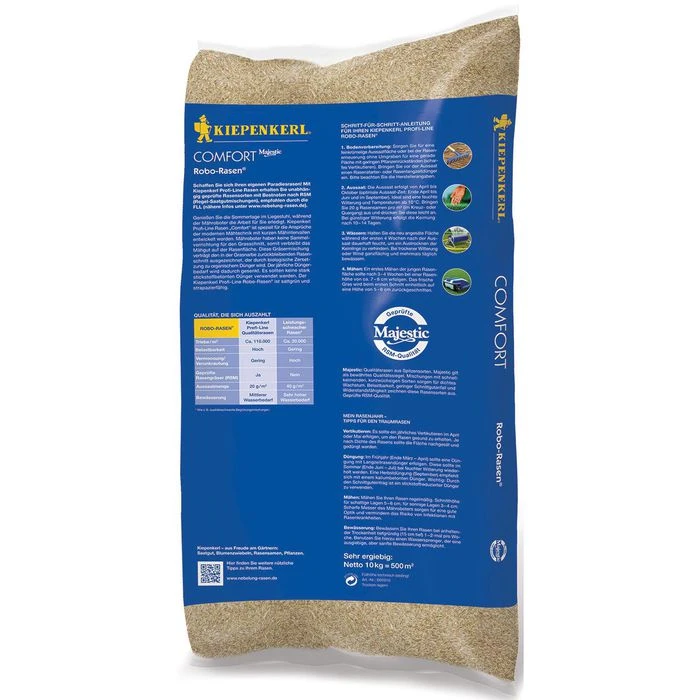 Kiepenkerl Rasensamen Profi-Line Comfort Robo, Strapazier Rasen, Rasen Neuanlage, 500m² / 10 Kg – Bild 2